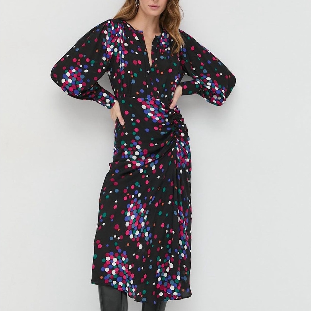 Marella by Max Mara Label-cut Polkadot Midi Dress Size: Small Spring/Summer